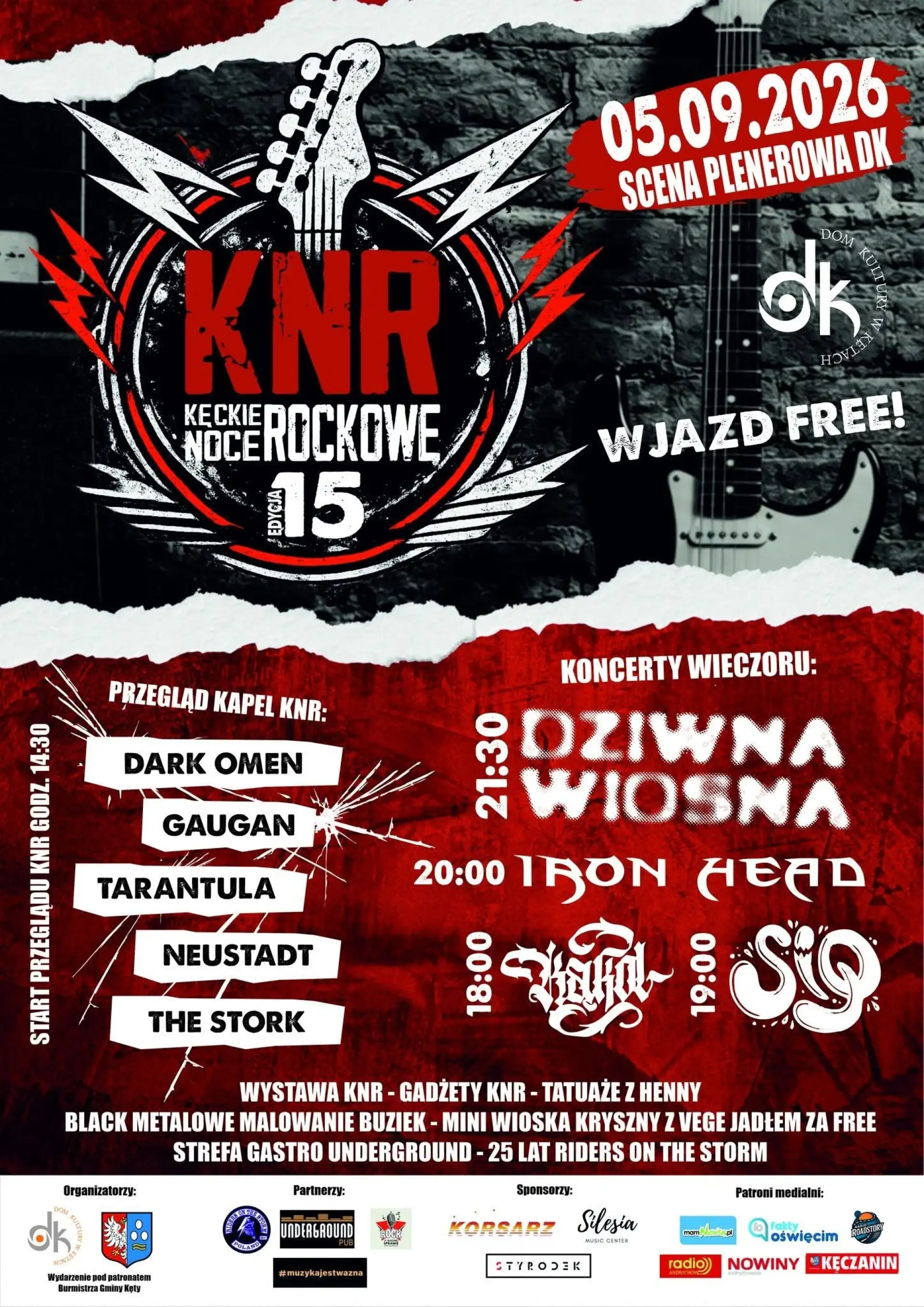 Plakat: Kęckie Noce Rockowe