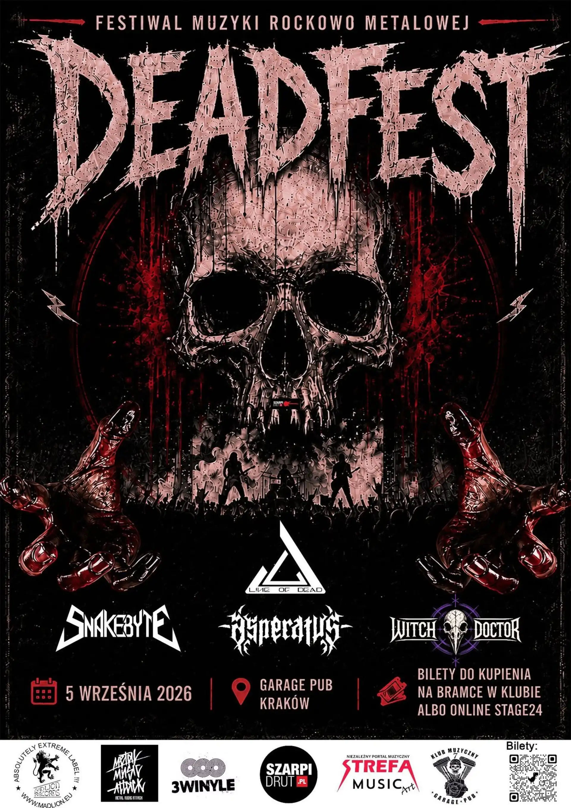Plakat: DeadFest vol.6: Line Of Dead/Asperatus/Snakebyte/Witch Doctor