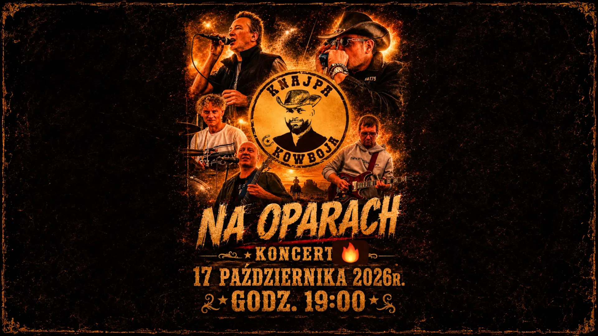 Plakat: NA OPARACH w Knajpie u Kowboja